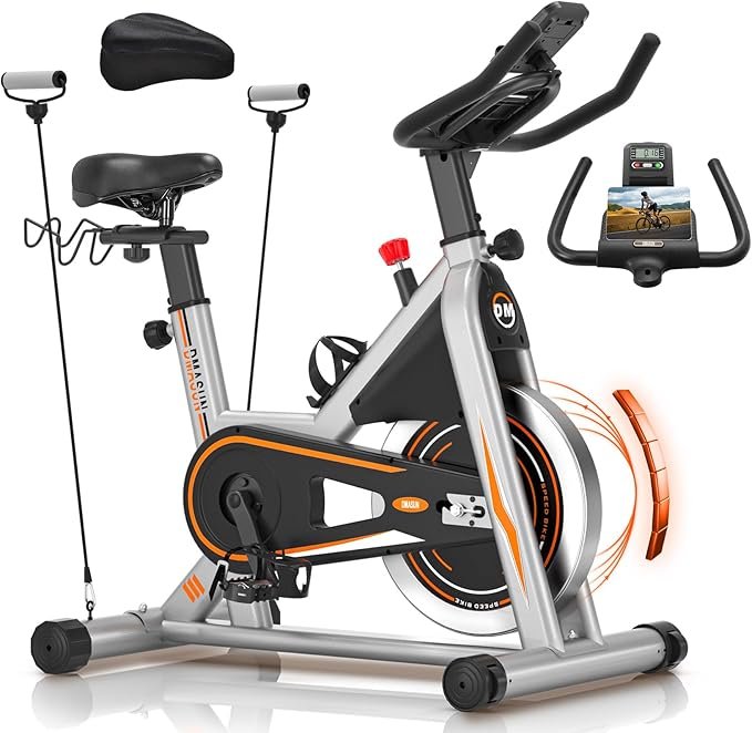 Exercise Bike, DMASUN Upgraded Magnetic Resistance Stationary Bike