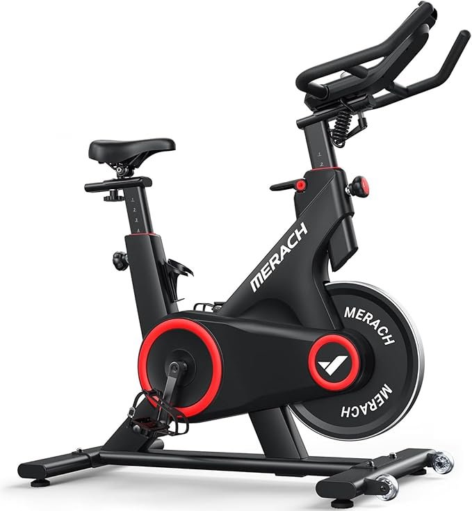 Merach Auto Resistance Exercise Bike for Home, Bluetooth Stationary Bike