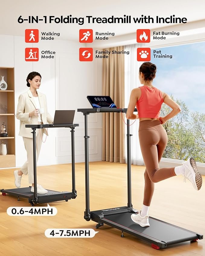TOPUTURE Portable Treadmill