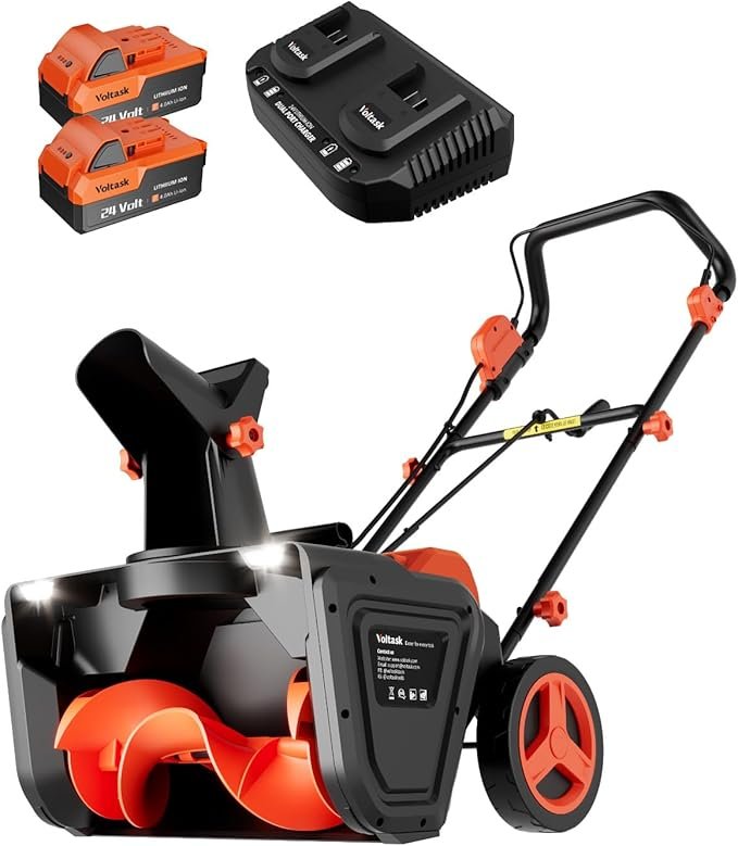 VOLTASK 48V Cordless Snow Blower, 48-Volt