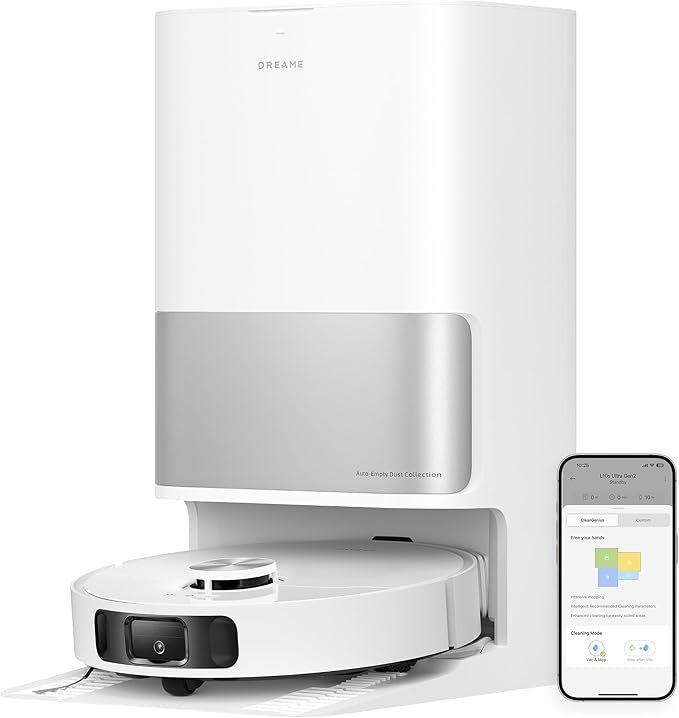 dreame L10s Ultra Gen 2 Robot Vacuum and Mop, 10,000Pa Suction, MopExtend Technology, All-in-One Base Station, Pet-Friendly, Versatile Carpet Cleaning, DuoScrub Mopping System, Smart Pathfinder Tech
